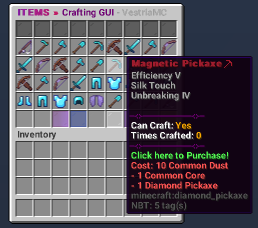 Custom Items | The Official Vestria Minecraft Wiki